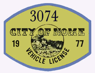 (image for) 1977 Alaska Registration Sticker NOME
